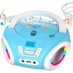 Lecteur cd enfant - klim - candy - radio fm - lumières rgb - piles incluses - bleu Lecteur cd enfant - klim - candy - radio fm - lumières rgb - piles incluses - bleu
