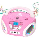 Lecteur cd enfant - klim - candy - radio fm - piles incluses - lumières rgb Lecteur cd enfant - klim - candy - radio fm - piles incluses - lumières rgb