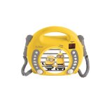 Lecteur cd karaok portable les minions - lexibook - 2 microphones - jaune - mixte - a partir de 3 ans ...