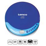 Lenco cd - 011 - lecteur cd portable avec fonction de rechargement - bleu