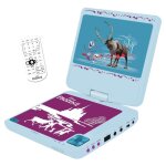 Lecteur dvd portable avec cran rotatif 7et port usb couteurs reine des neiges