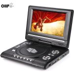 Lecteur dvd portable ohp 9. 8 lcd - compatible avec avi evd dvd - noir