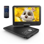 Lecteur dvd tv portable yoton yd105 - voiture 125 avec cran pivotant hd 105 - chargeur de voiture - ...