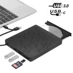 Lecteur graveur dvd cd externe super rapide usb 3. 0 de typec avec lecteur de carte sd tf et port cl ...