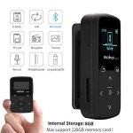 Lecteur mp3 swarey - mini baladeur bluetooth 8go - noir
