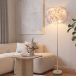 Led lampadaire abat - jour en plumes pour salon d�coratiflampe sur pied de chambre � coucher de mode ...