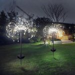 Led lampe �clairage solaire lumi�re d�coration ext�rieur pour pelouse jardin parc paysage no�l - 120 ...