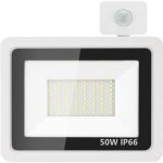 Led projecteur dtecteur de mouvements 50w blanc froid impermable ip65 spot floodlight eclairage extrieur ...