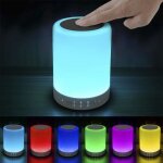 Led tactile lampe de chevet - bluetooth speaker l