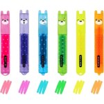 Mini surligneurs - legami - teddys mood - pack de 6 - multicolore - néon Mini surligneurs - legami - teddys mood - pack de 6 - multicolore - néon