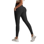 Leggings de compression - anti - cellulite slim fit butt lift - taille haute avec poches - femme - noir ...