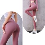 Legging de compression femme - schage rapide - taille haute - rose