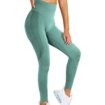 Legging de compression femme stretch taille haute - vert - fitness - adulte