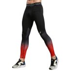 Legging de compression homme - sport fitness musculation - rouge - respirant