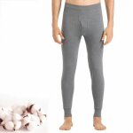 Leggings en coton pour homme - protection chaude et froide - automne et hiver - gris fonc