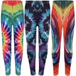 Legging enfant fille - 3d tie dye imprim� - lot de 3 - taille �lastiqu�e - pantalon de danse �t�