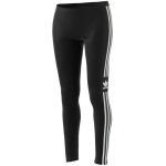 Legging femme adidas originals tight trefoil - noir - taille mi - haute - 3 bandes contrastes