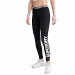 Legging superdry femme logo elastic noir coton