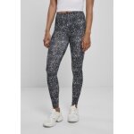 Legging femme - urban classics - aop - noir / blanc - grandes tailles - confortable et tendance