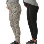X2 leggings de grossesse beige / noir femme mamalicious lemma X2 leggings de grossesse beige / noir femme mamalicious lemma