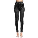 Legging jeans taille haute femme - nior - noir - femme - adulte Legging jeans taille haute femme - nior - noir - femme - adulte