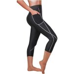 Leggings de sport anti - cellulite hot shapers pour femme - noir - respirant - fitness - running