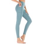 Legging de sport femme fitness yoga stretch taille haute vert - respirant - pour gym jogging