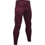 Legging sport homme pantalon de fitness rouge - compression collant running s�chage rapide - rouge