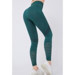 Legging de sudation femme - taille haute amincissant - anti cellulite - push up - vert - xl
