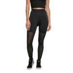 Legging - urban classics - tech mesh - taille haute - noir - jersey �lastique