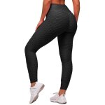 Leggings de yoga femme - anti - cellulite - taille haute - noir