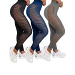Legging de yoga slim taille haute 3 pices pour femmes pantalon de sport jiushengti? - bleu marine noir ...