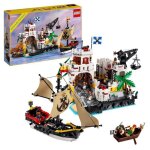 Lego 10320 icons la forteresse de l?eldorado kit de maquette pour adultes avec bateau pirate et 8 minifigurin ...