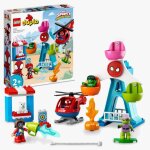 Lego 10963 duplo marvel spider - man et ses amis : aventures  la fte foraine ds 2 ans avec hlicoptre ...