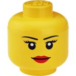Bo�te de rangement - lego - 40321725 - t�te empilable - jaune - grand mod�le - d24 x h271 cm