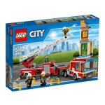 Jeu de construction - lego - 60112 - grand camion de pompiers - �chelle 360� - remorque articul�e
