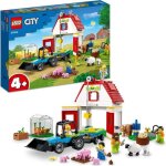 Lego 60346 city la grange et les animaux de la ferme figurines mouton et vache jouet tracteur avec remorque ...