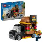 Lego 60404 city le food - truck de burgers jouet de camionnette jeu imaginatif avec camionnette et minifiguri ...