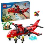 Lego 60413 city l?avion de sauvetage des pompiers jouet avec 3 minifigurines de pilote pompire