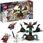 Lego� 76207 marvel attaque sur le nouvel asgard avec figurines de thor des avengers et son marteau pour ...