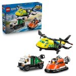 Lego city 3 - en - 1 60505 avion camion d?assistance et a�roglisseur modulable - jouet 7 ans