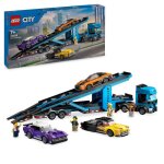 Lego� city 60408 le camion de transport de voitures de sport 4 v�hicules pour enfants