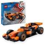 Lego city 60442 voiture de course mclaren avec pilote de f1 - jouet pour gar�on d�s 6 ans