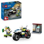 Lego city 60455 la course - poursuite en moto de police - jeu de construction ds 4 ans