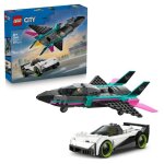 Lego city 60489 le jet contre la voiture - jouet de construction d�s 6 ans - id�e cadeau