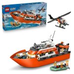 Lego city 60504 le bateau de sauvetage et l?h�licopt�re des garde - c�tes - jouet d�s 7 ans