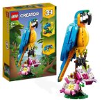 Lego creator 3 - en - 1 31136 le perroquet exotique figurines animaux de la jungle avec grenouille et ...