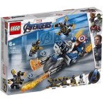 Lego marvel super heroes 76123 - captain america et lattaque des outriders - jeu de construction