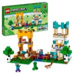 Lego minecraft 21249 la bote de construction 4. 0 jouets 2 - en - 1 avec figurines steve creeper et ...