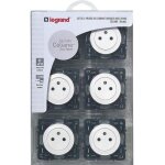 Legrand - lot de 6 prises lectriques cliane avec terre composable blanc - ref 200267